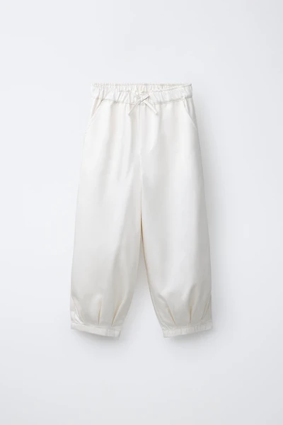 PLEATED BARREL PANTS