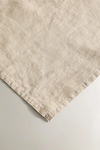 CHRISTMAS RED LEAF LINEN TABLECLOTH