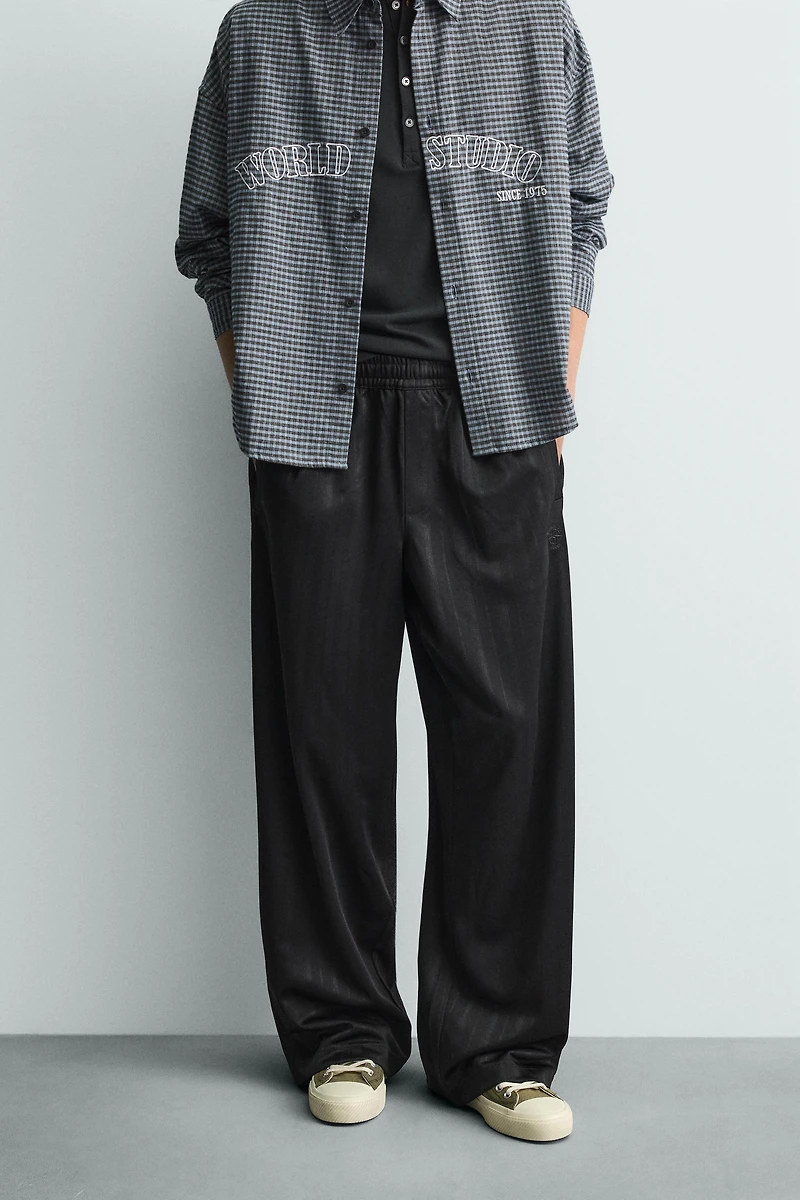 STRIPED JACQUARD JOGGING PANTS
