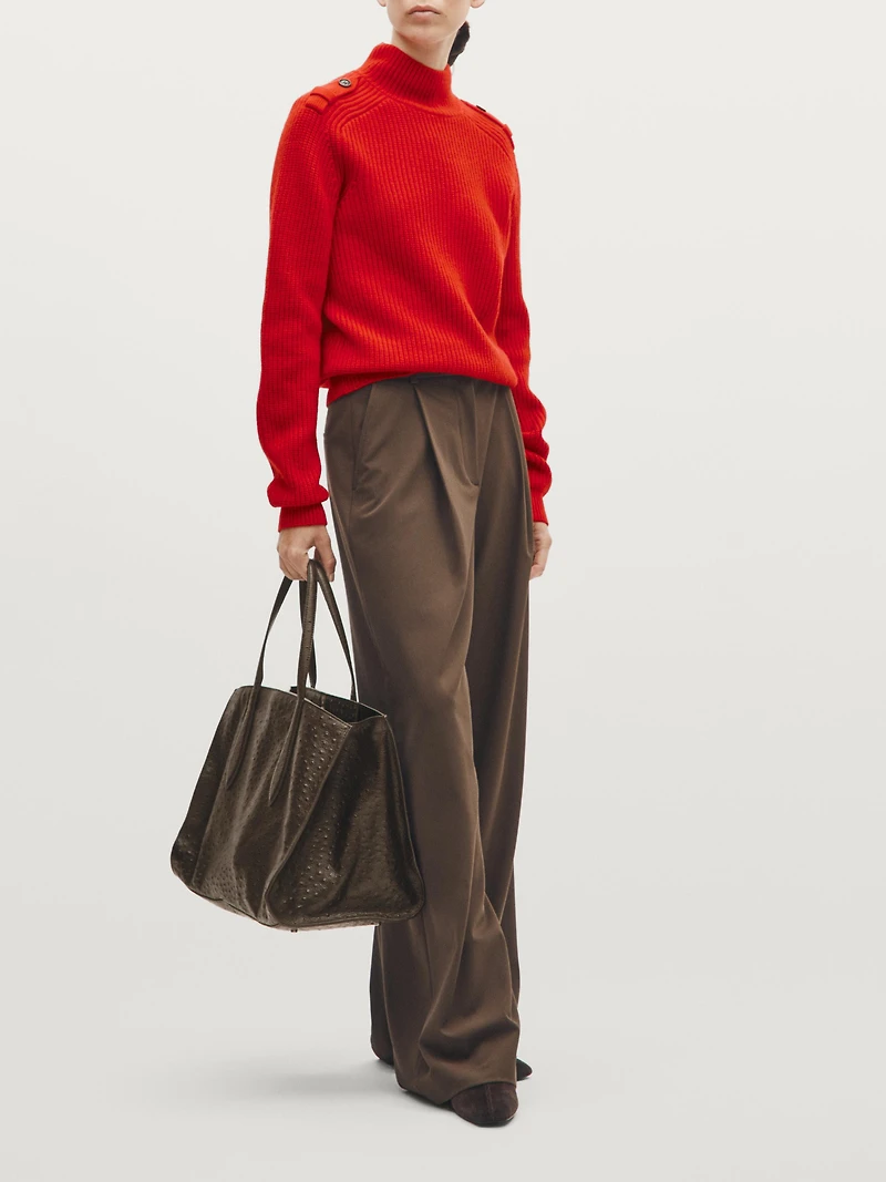 Maxi textured leather MD ICON bag