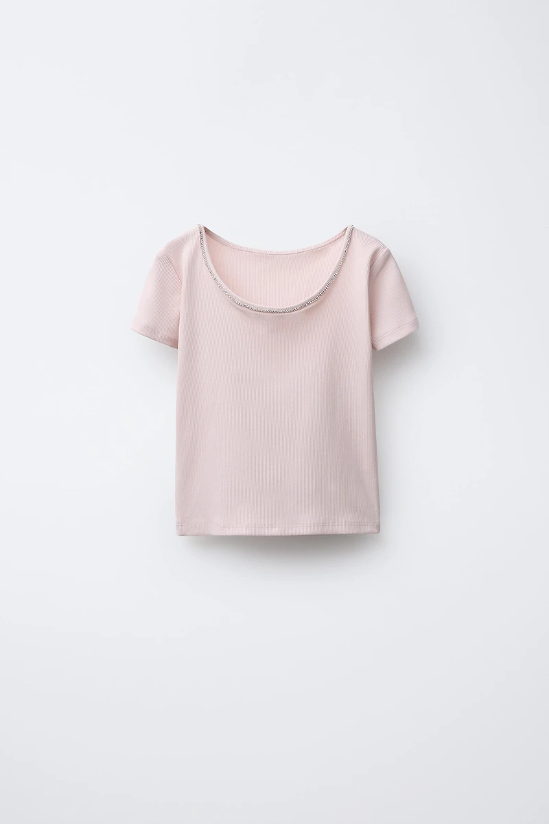 RIBBED JEWEL T-SHIRT
