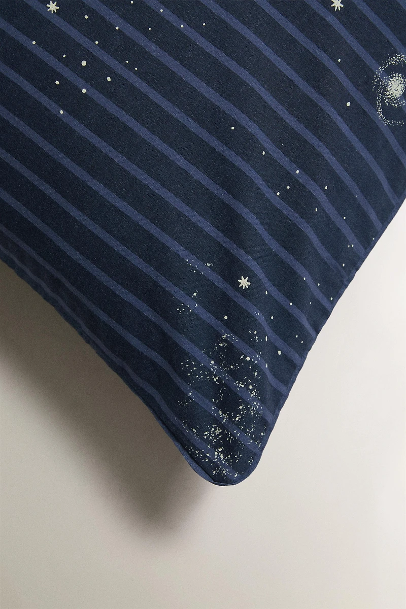 KIDS' SPACE STRIPE PILLOWCASE