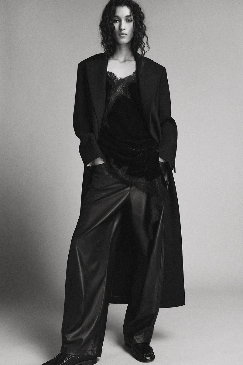 BALLOON FAUX LEATHER PANTS ZW COLLECTION