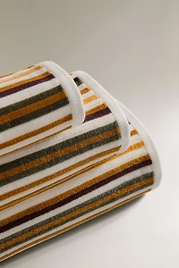 SERVIETTE DE BAIN VELOURS RAYURES