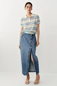 POLO EN MAILLE RAYÉ
