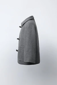 MELANGE COAT WITH WOOL FIREMAN CLASPS