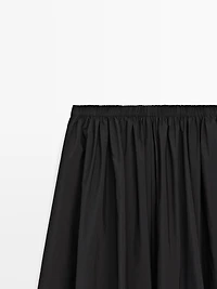 Jupe midi en tissu technique