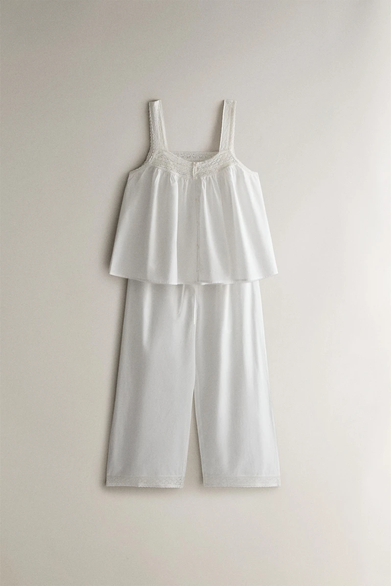 COTTON LACE PANTS