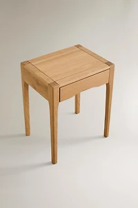 OAK BEDSIDE TABLE WITH DRAWER