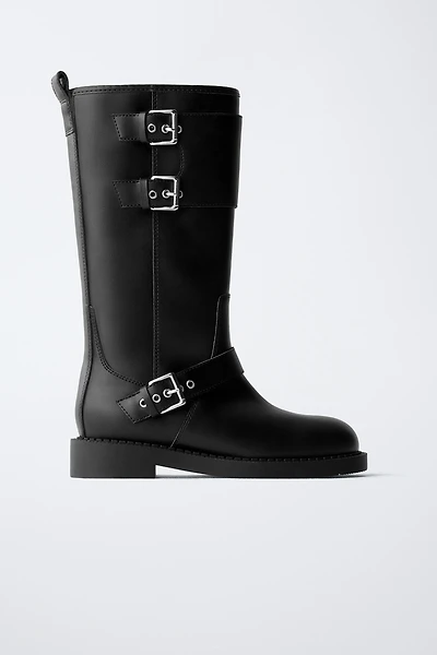 TALL BIKER BOOTS