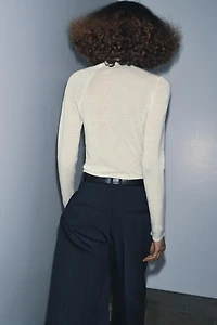 100% WOOL RUCHED TOP