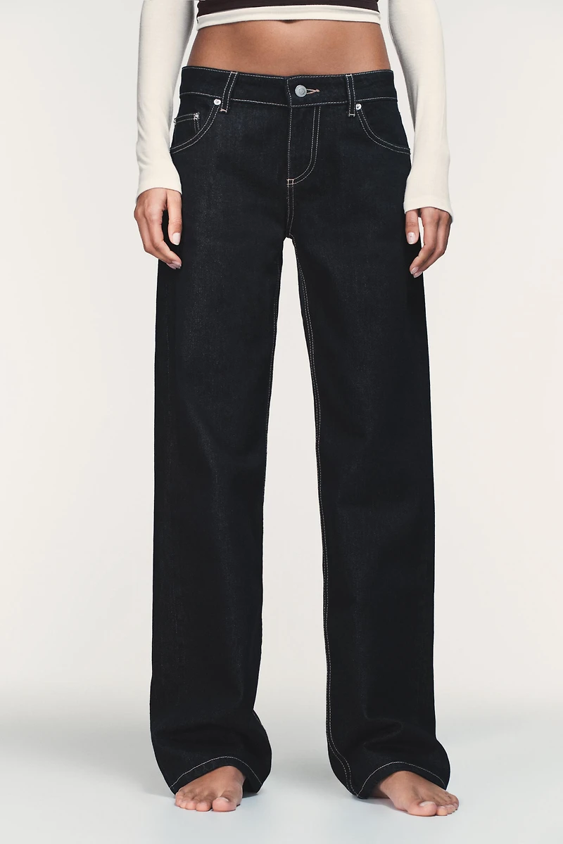 TRF LOW RISE WIDE LEG JEANS