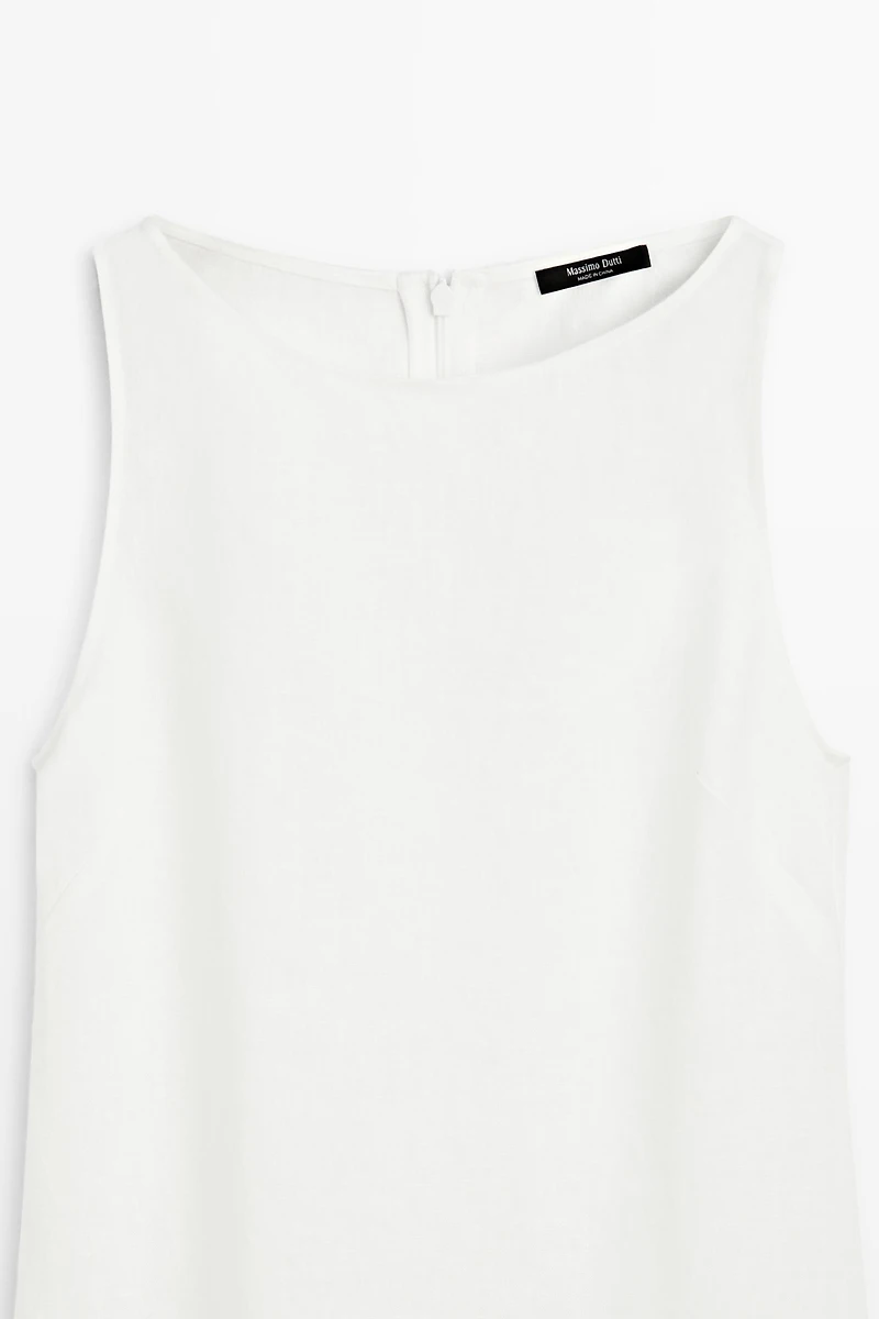 Robe encolure américaine 100 % lin