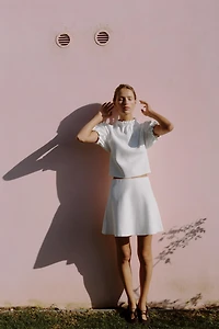 RUCHED KNIT TOP