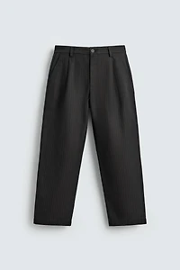 STRIPED TEXTURED CHINO PANTS