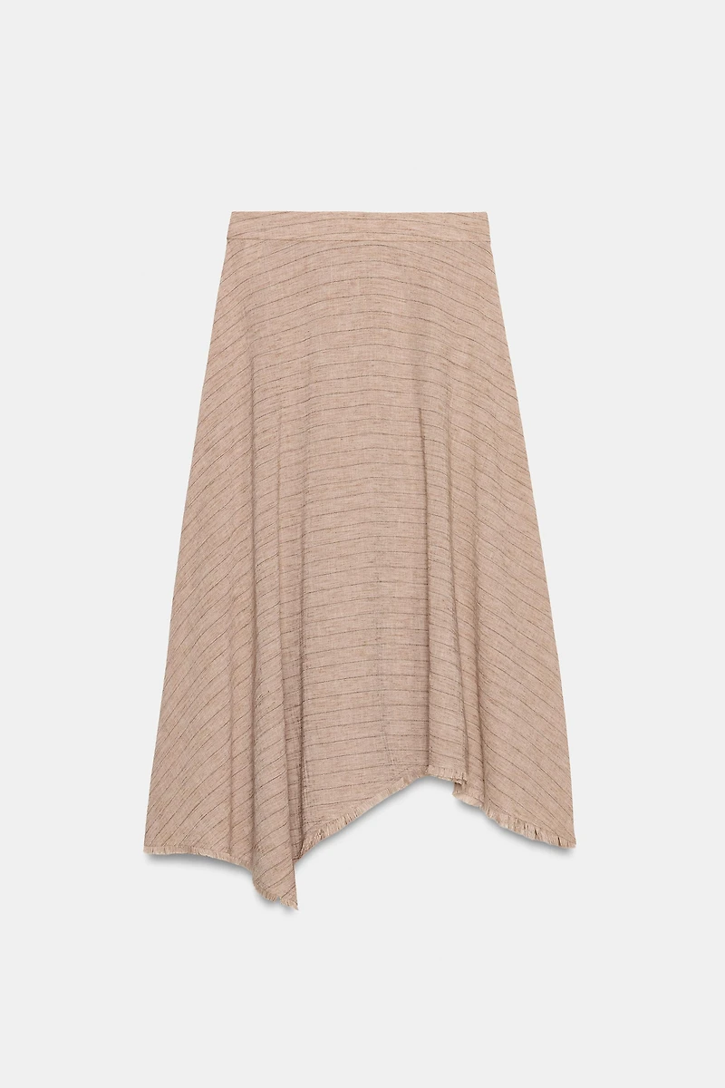 ASYMMETRIC STRIPED SKIRT
