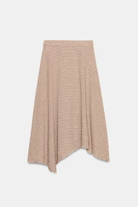 ASYMMETRIC STRIPED SKIRT