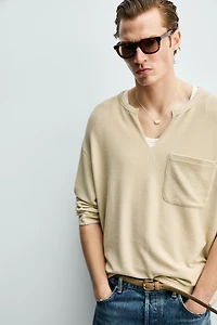 TEXTURED POLO T-SHIRT