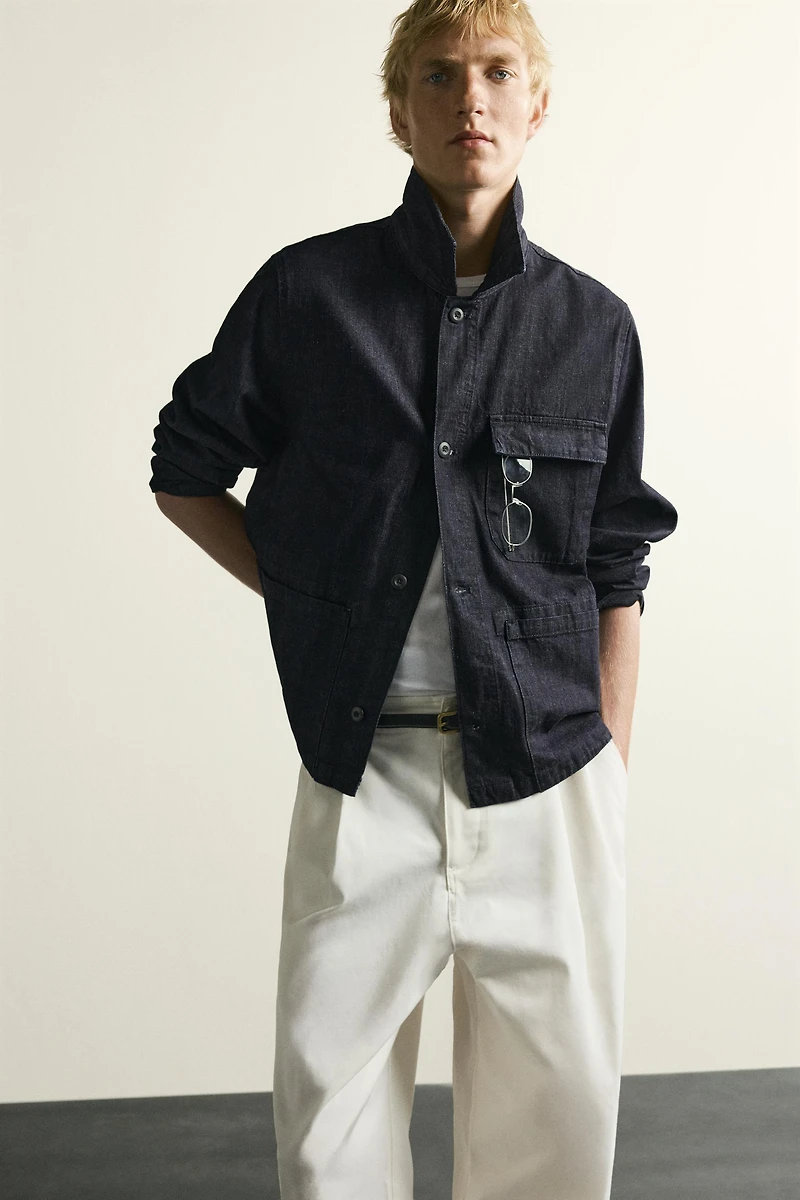RELAXED FIT DENIM OVERSHIRT