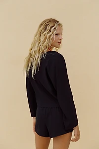 FLOWY SHORTS WITH ELASTIC WAIST AND BUTTONS