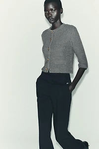 JEWEL BUTTON KNIT CARDIGAN
