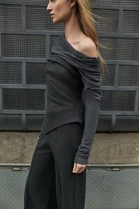 DRAPED LYOCELL T-SHIRT