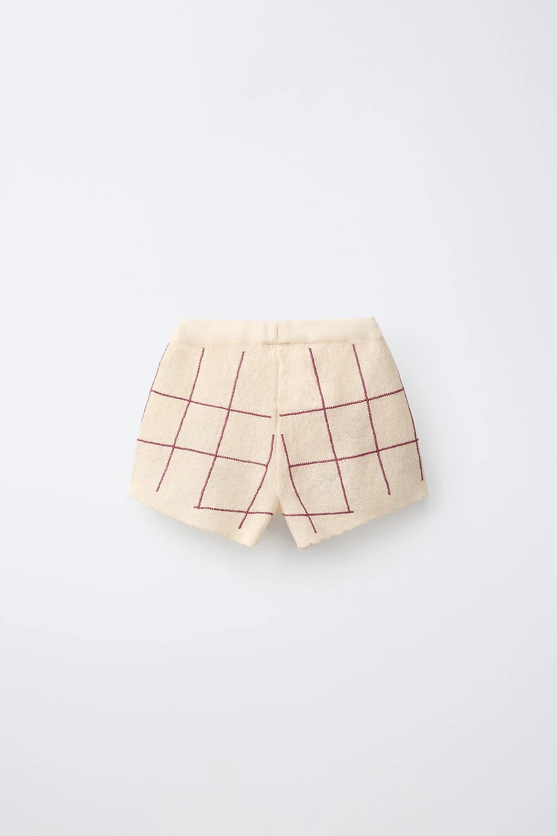 KNIT FLORAL SHORTS