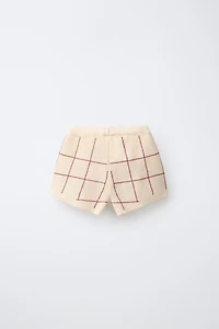 KNIT FLORAL SHORTS