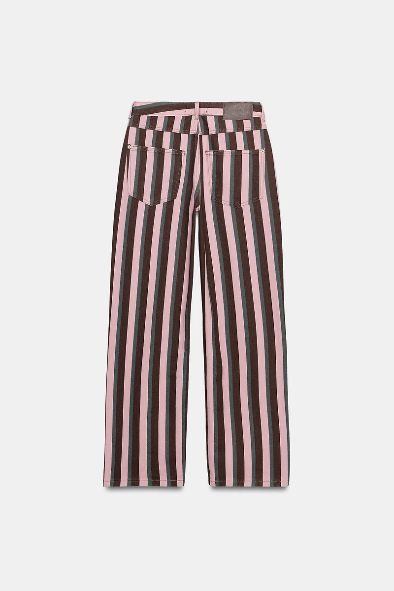 JEAN Z1975 DROIT TAILLE MI-HAUTE À RAYURES