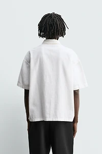 EMBROIDERED COTTON-LINEN SHIRT