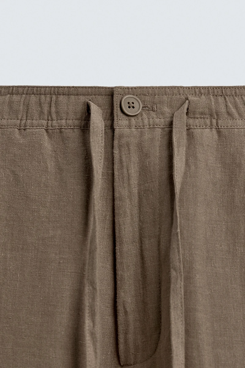 PANTALON RELAXED FIT 100 % LIN