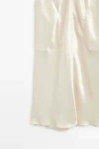 Satin midi slip dress