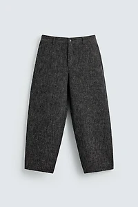 TEXTURED BALLOON FIT PANTS