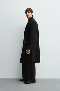 DOUBLE BREASTED MANTECO WOOL BLEND COAT ®
