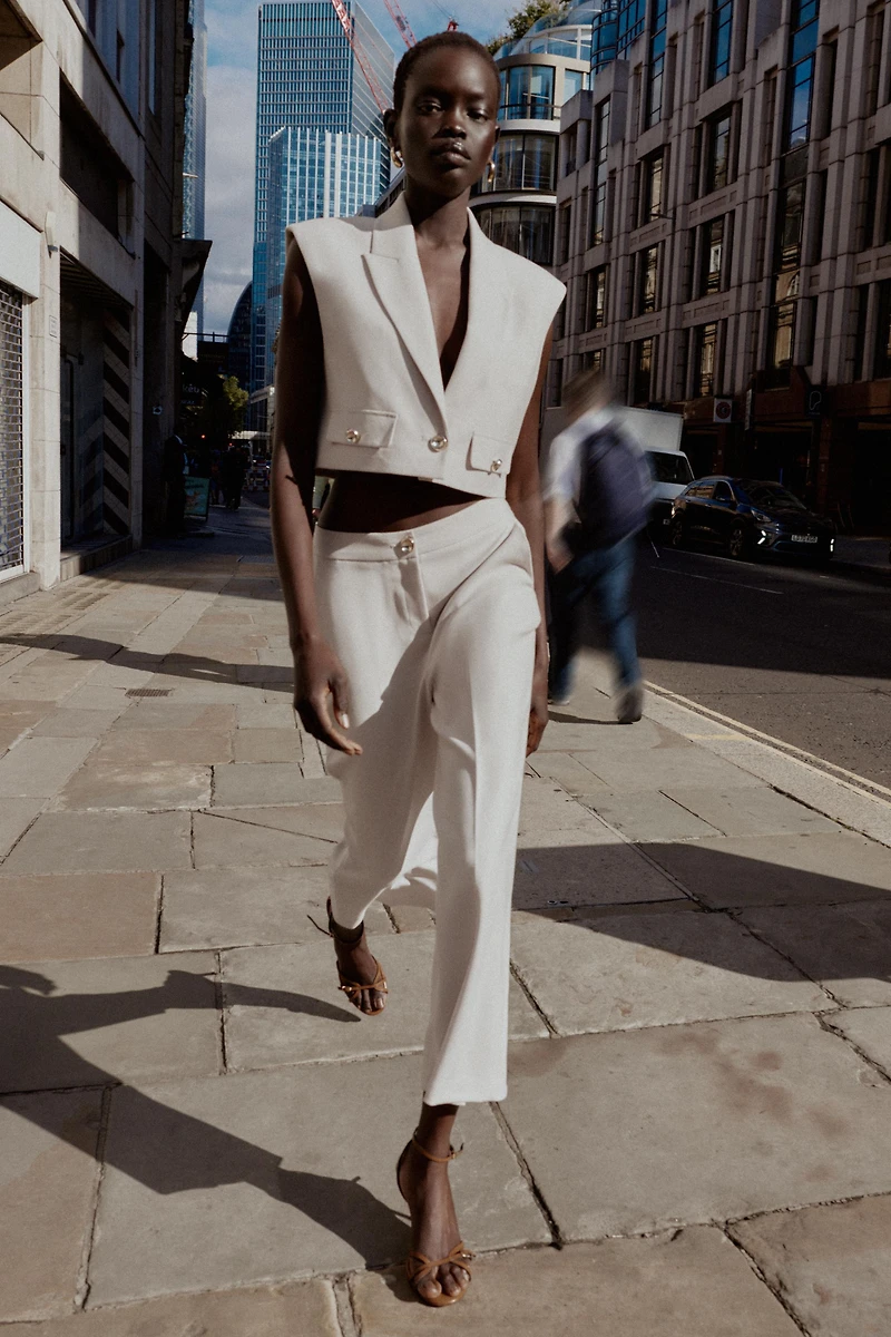 PANTALON CULOTTE TAILLE HAUTE
