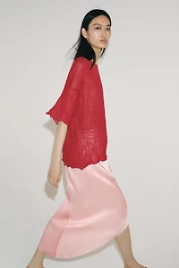 TOP EN MAILLE EFFET FROISSÉ