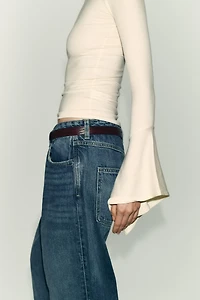 HAUT MANCHES À VOLANTS