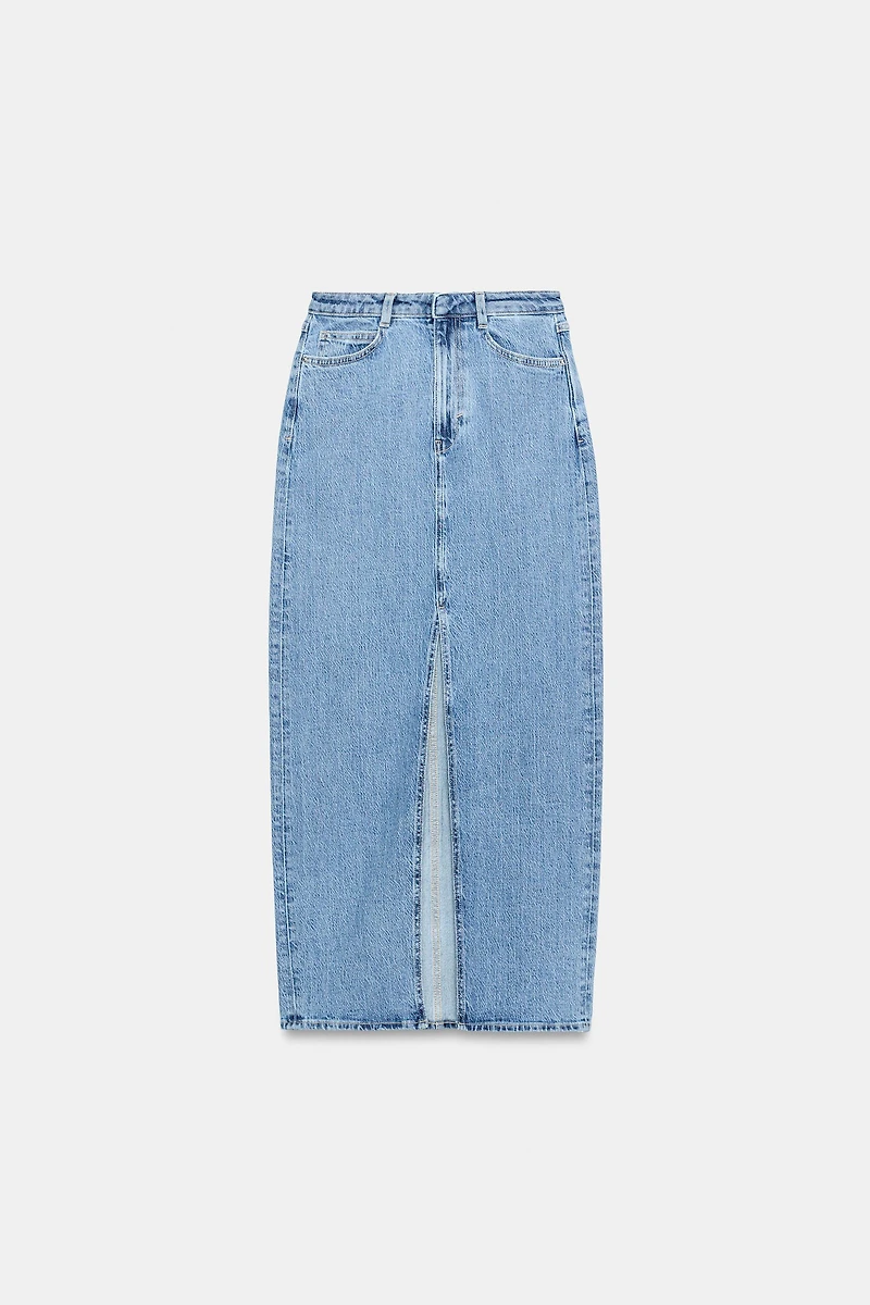 Z1975 DENIM MIDI SKIRT WITH SLIT