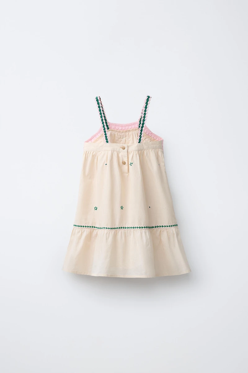 EMBROIDERED FLORAL DRESS