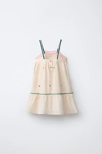 EMBROIDERED FLORAL DRESS