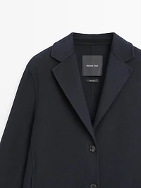 Two-button wool blend coat