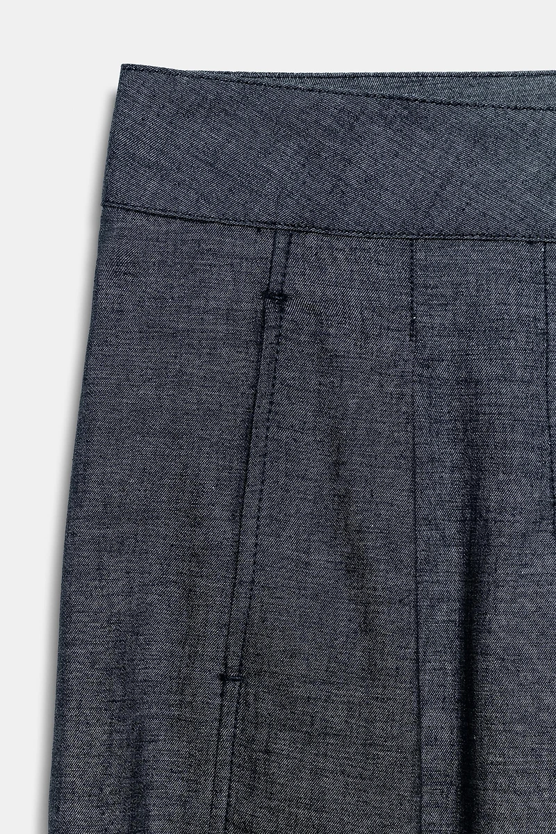 HIGH-WAISTED WIDE LEG LINEN PANTS