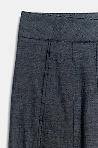 HIGH-WAISTED WIDE LEG LINEN PANTS