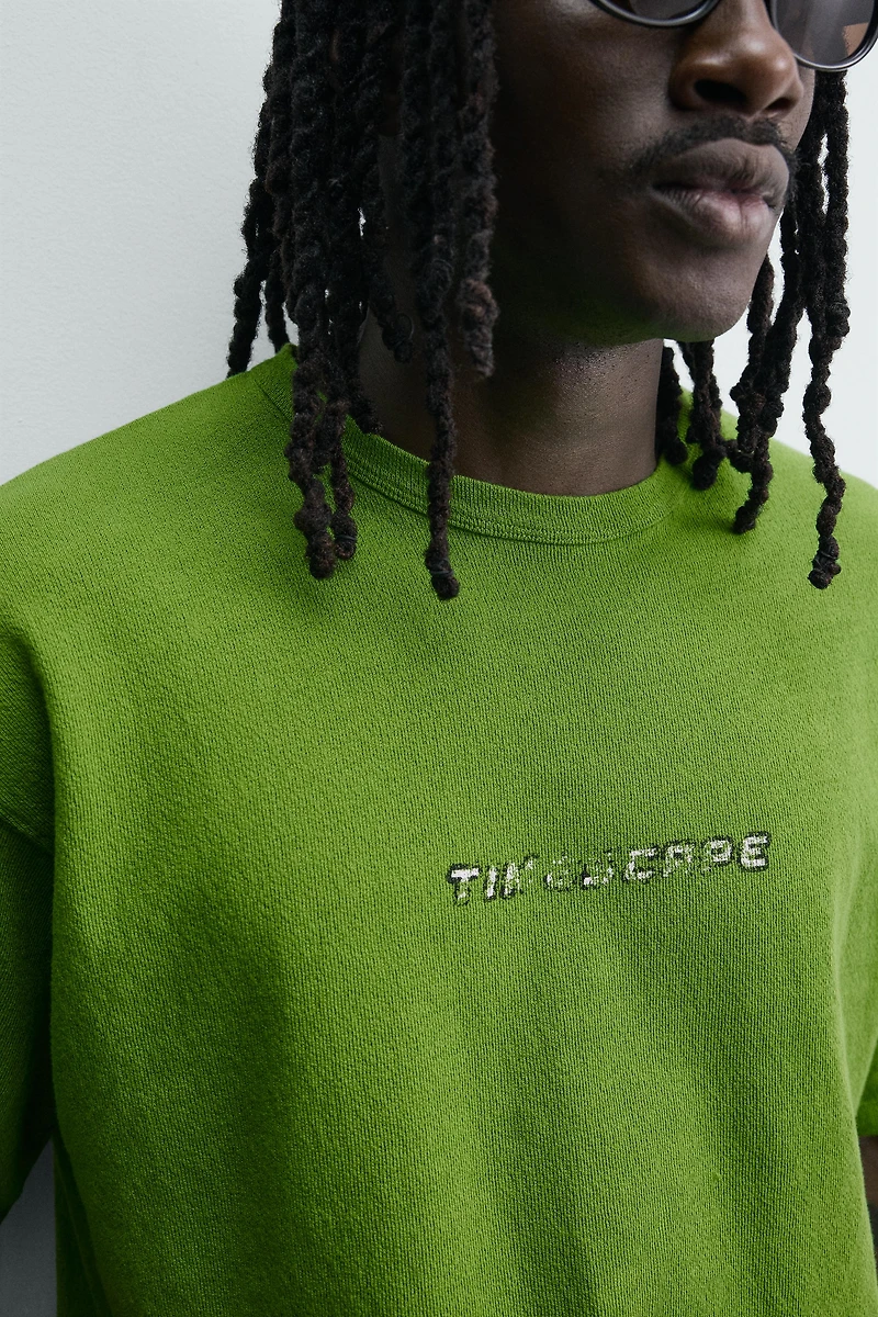 RELAXED FIT WASHED PRINT T-SHIRT