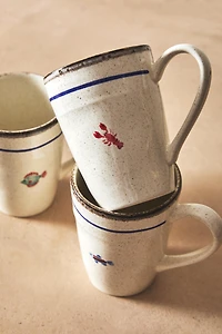 TASSE GRÈS POISSON