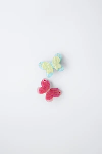 PACK OF TWO BUTTERFLY HAIR CLIPS