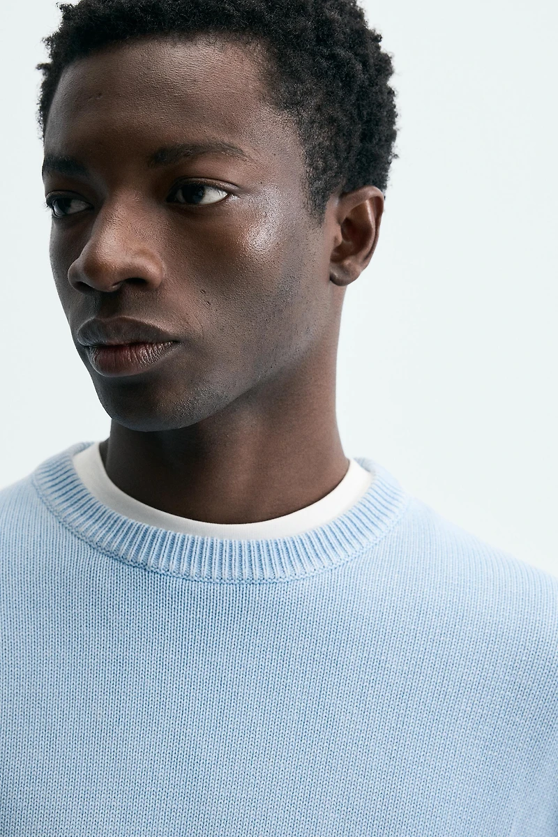 WASHED COTTON TEXTURED JUMPER