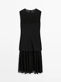 Robe midi deux pièces semi-transparente