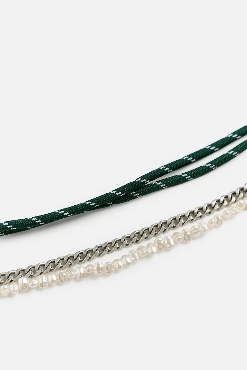 CHAÎNE COMBINÉE AVEC LACET