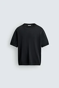 LIGHTWEIGHT COTTON KNIT T-SHIRT